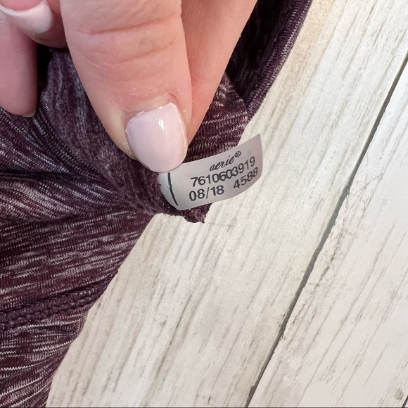 Aerie Chill Play Move Purple Heathered Ombré Fleece Leggings Small High Waisted - Picture 6 of 6